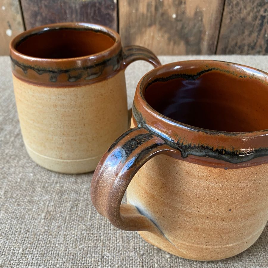 Large stoneware mug for soup