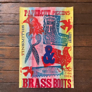 Paper Cut Pigeons & Brass Boots Poster - No.27 - Image 1