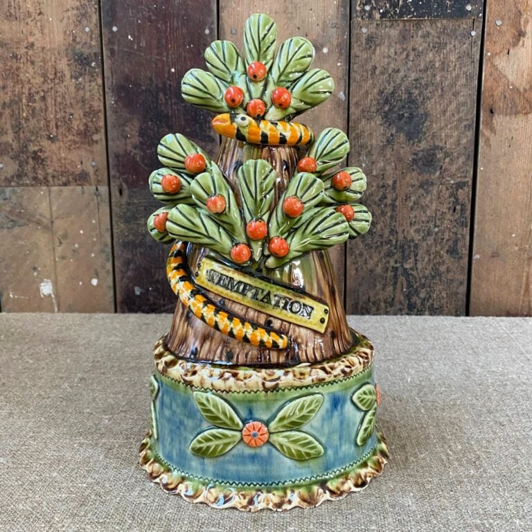 Paul Young Slipware Temptation Serpent Floral Base
