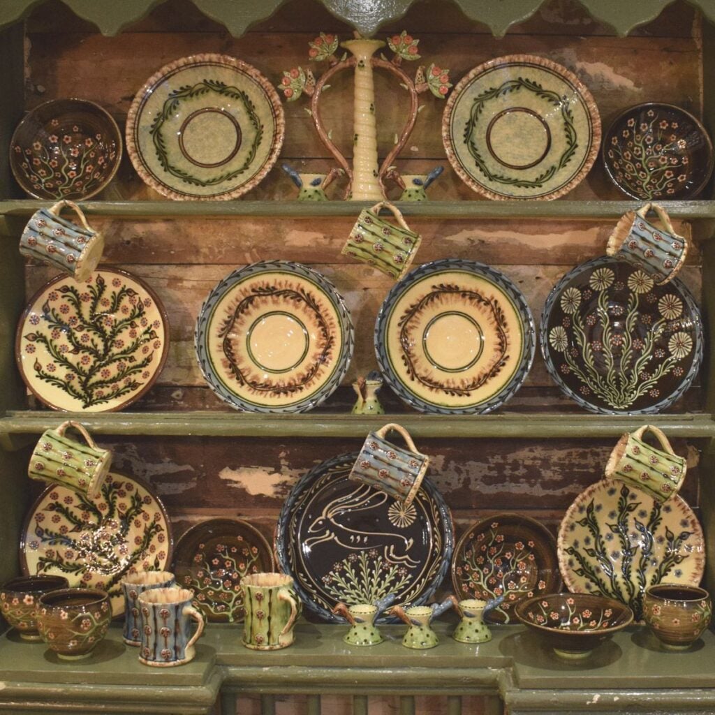 Paul Young Pottery on a dresser