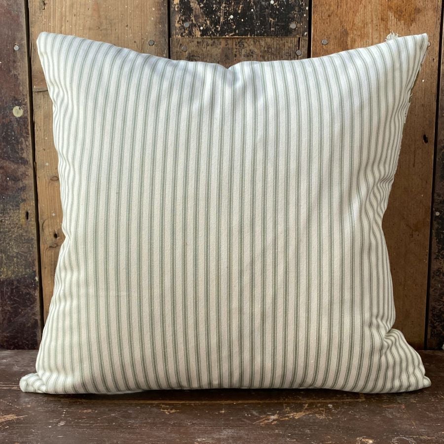 Squirrel and Sunflower Cushion - Olive Green