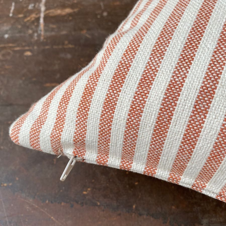 Uno Stripe Cushion - Brick