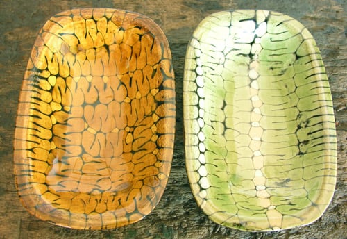 Slipware bowls by Patia Davis