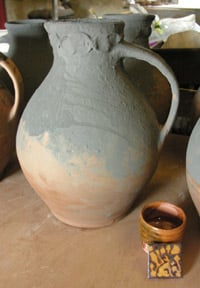 Replica Pitcher for Brockhampton, ready to be fired Modern Malvernian Ware Jug by Patia Davis