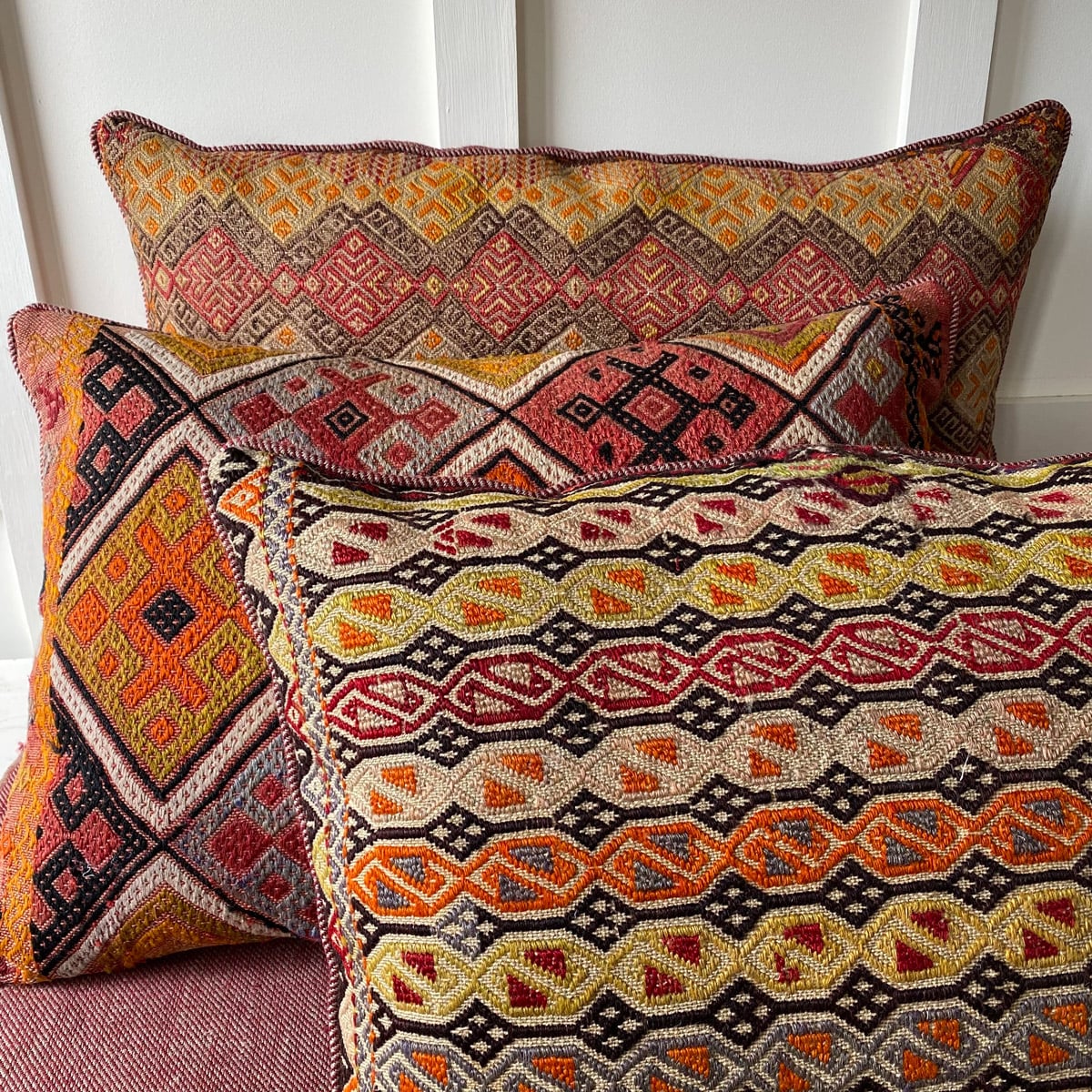 Reworked Kilim Fragments Tinsmiths Cushions