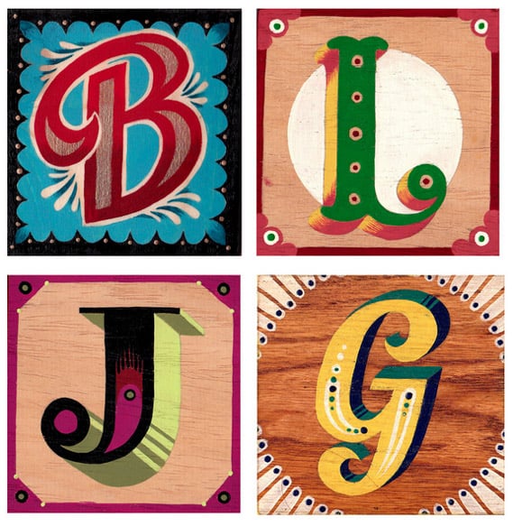 Hand painted letters by Hannah Whaler