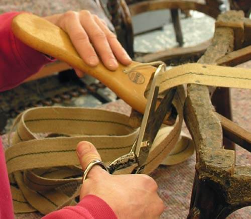 Webbing a seat base