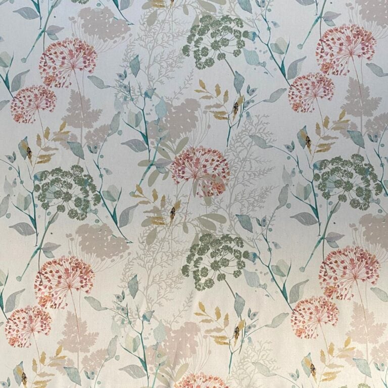 Cottage Garden Teal and Pink - Image 2