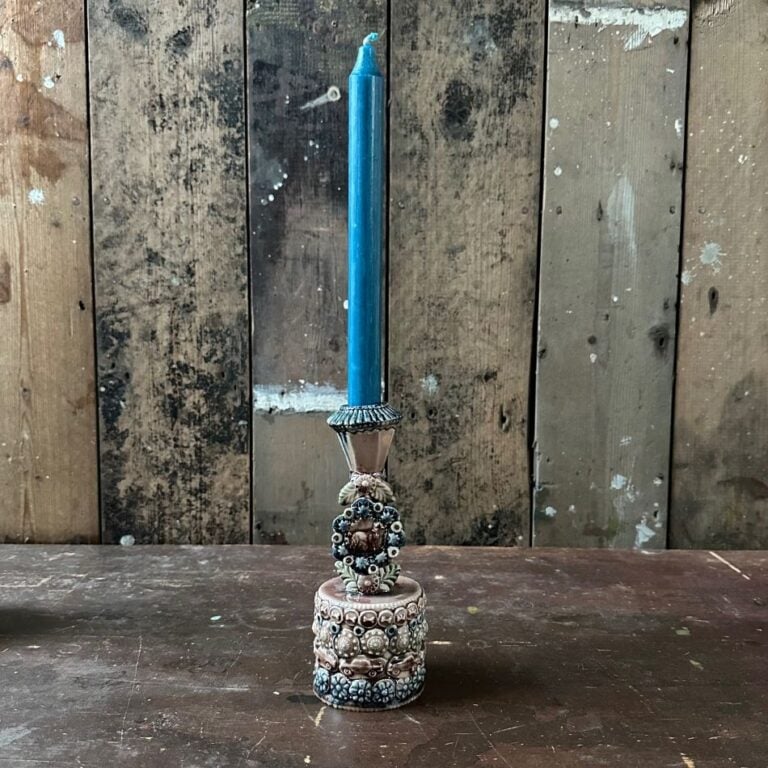 French Pottery Candlestick