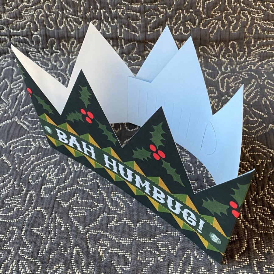 Christmas Crown Card Bah Humbug