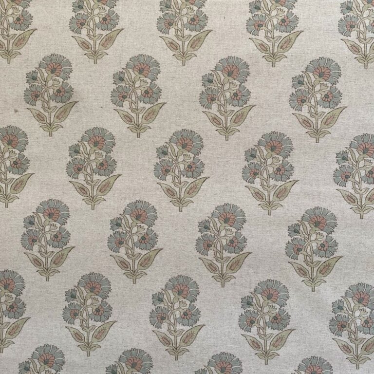 Extra Wide Fabric with a blue flower