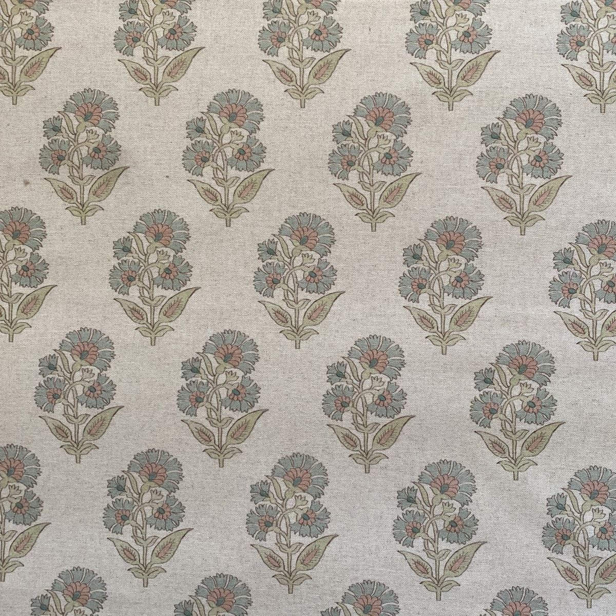 Extra Wide Fabric with a blue flower