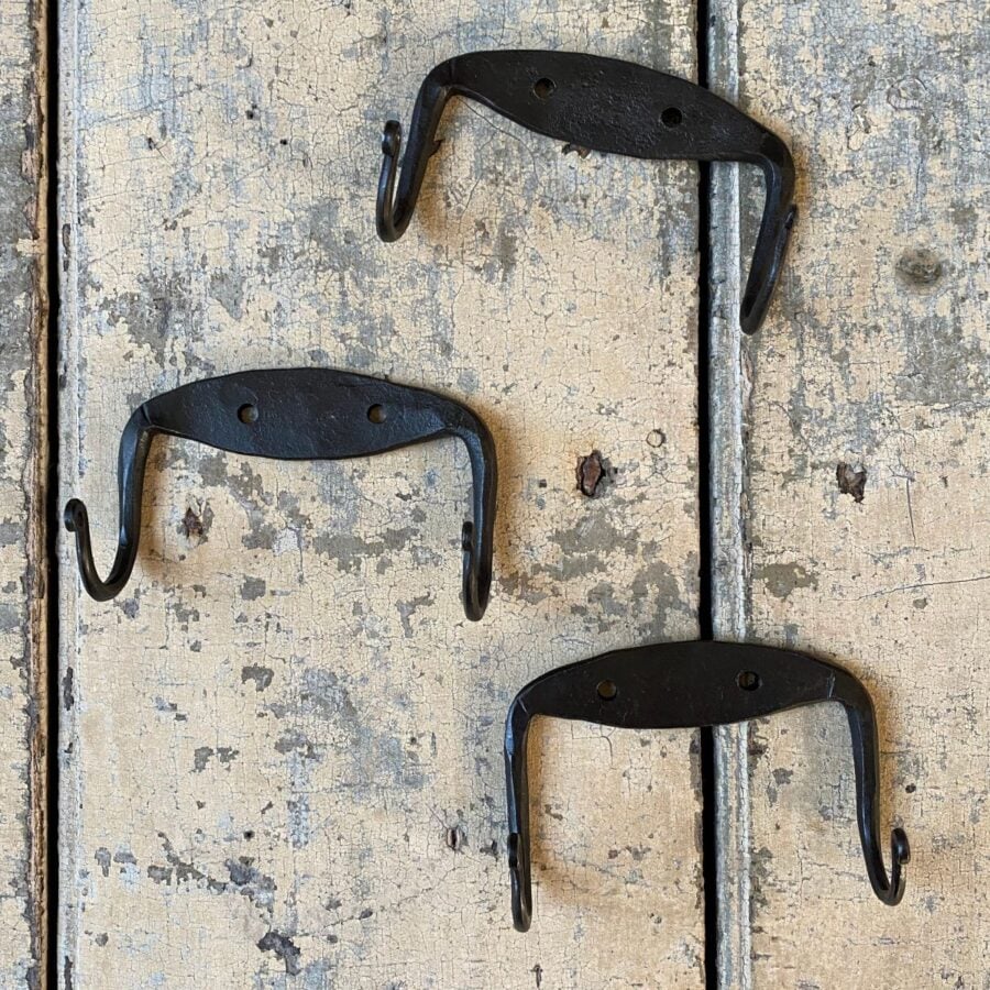 Forged iron double hooks