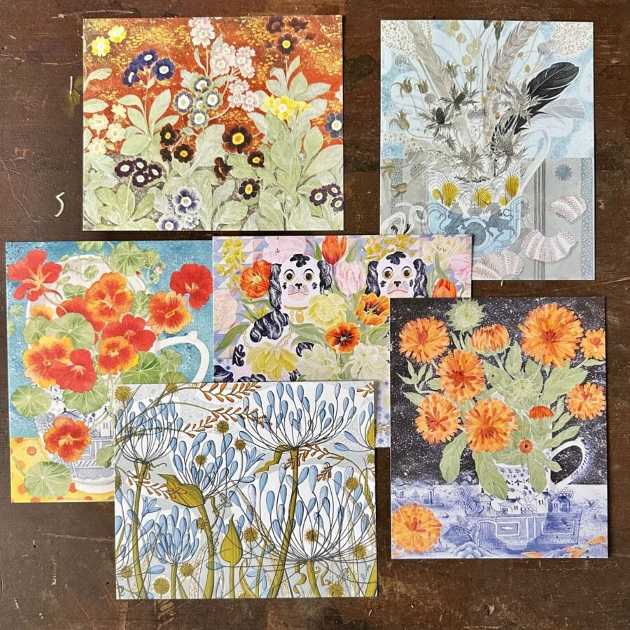 Angie Lewin Postcards Floral Watercolours & Prints
