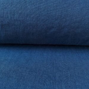 Tinsmiths French Washed Linen Fabric Prussian Blue