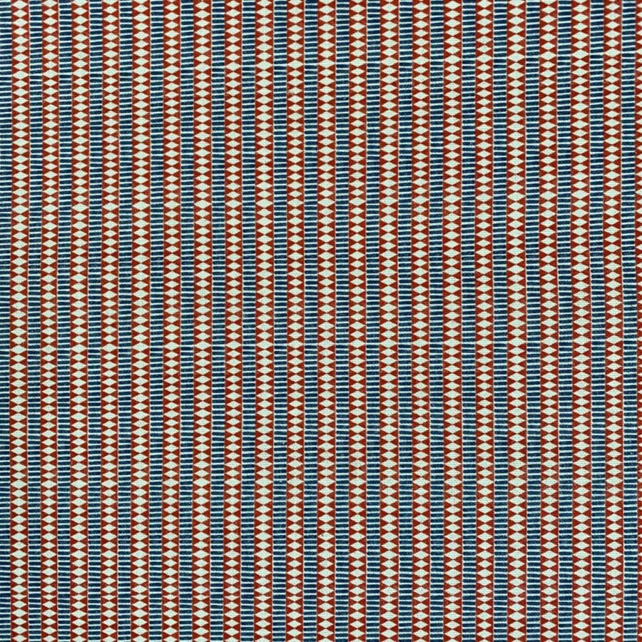 Mexica Stripe Red & Indigo