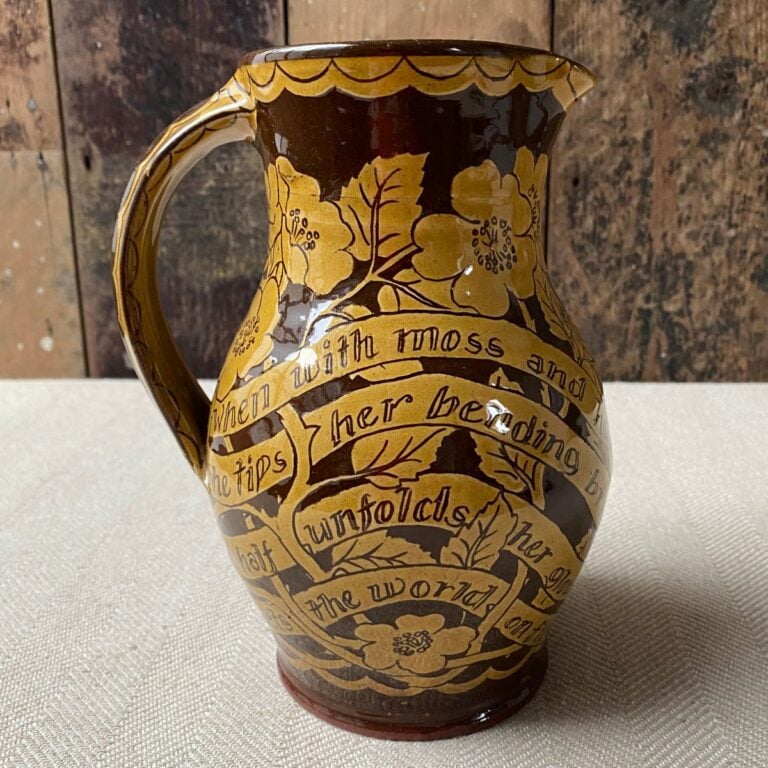 Tinsmiths slipware Katie B Morgan Harvest Jug Christina Rossetti