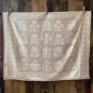 papercut flowers wool blanket