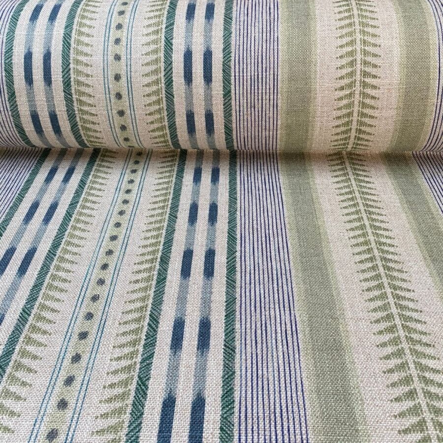 Extra Wide Caspian Stripe Indigo & Sage