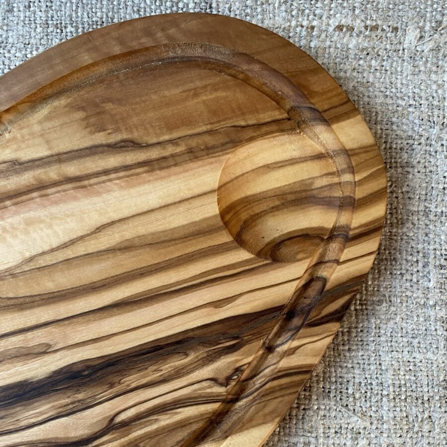 Olive Wood Serving Board with Indent