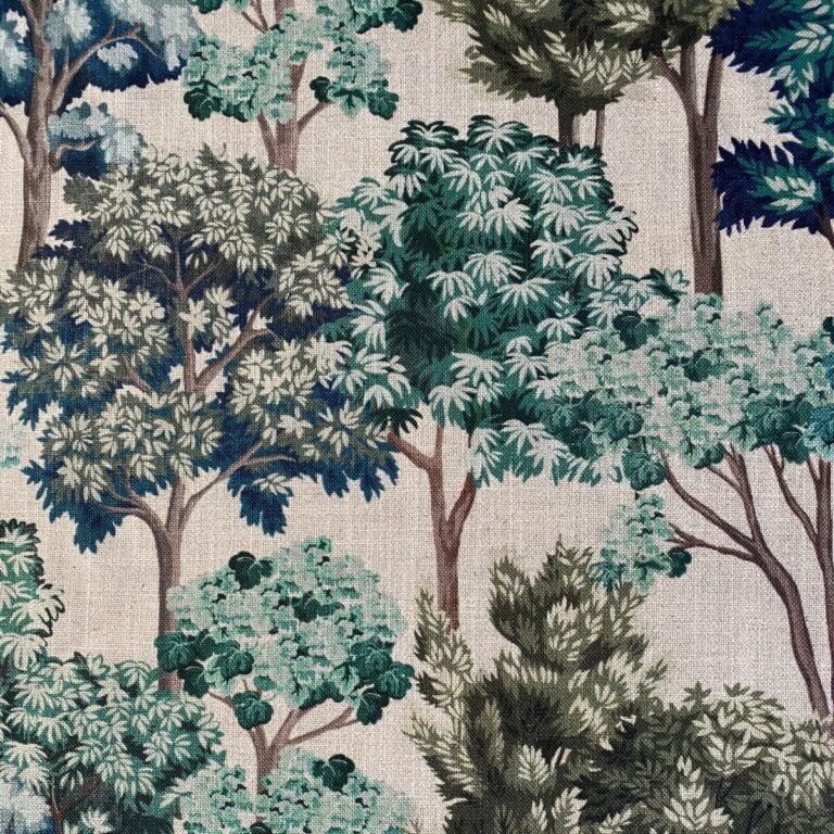 Tinsmiths Extra Wide Arboretum fabric on a roll in Natural