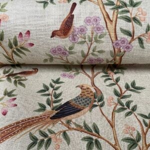 Extra Wide Chinoiserie Magenta & Brick - Image 3