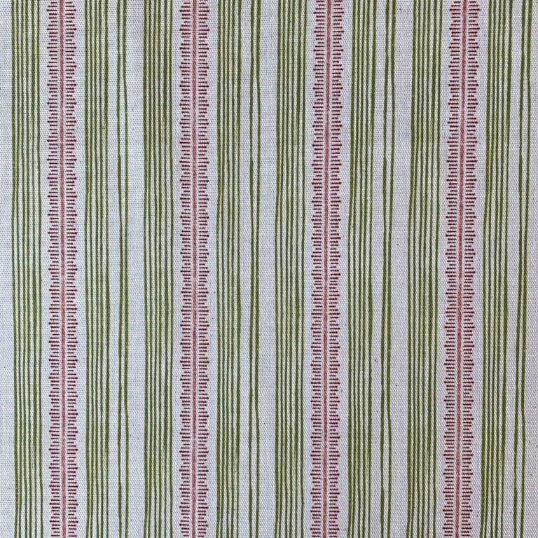 Feather Stripe Olive & Brick - Image 2