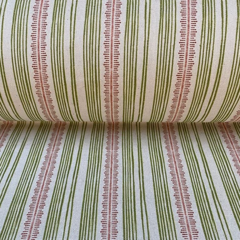 Feather Stripe Olive & Brick - Image 3
