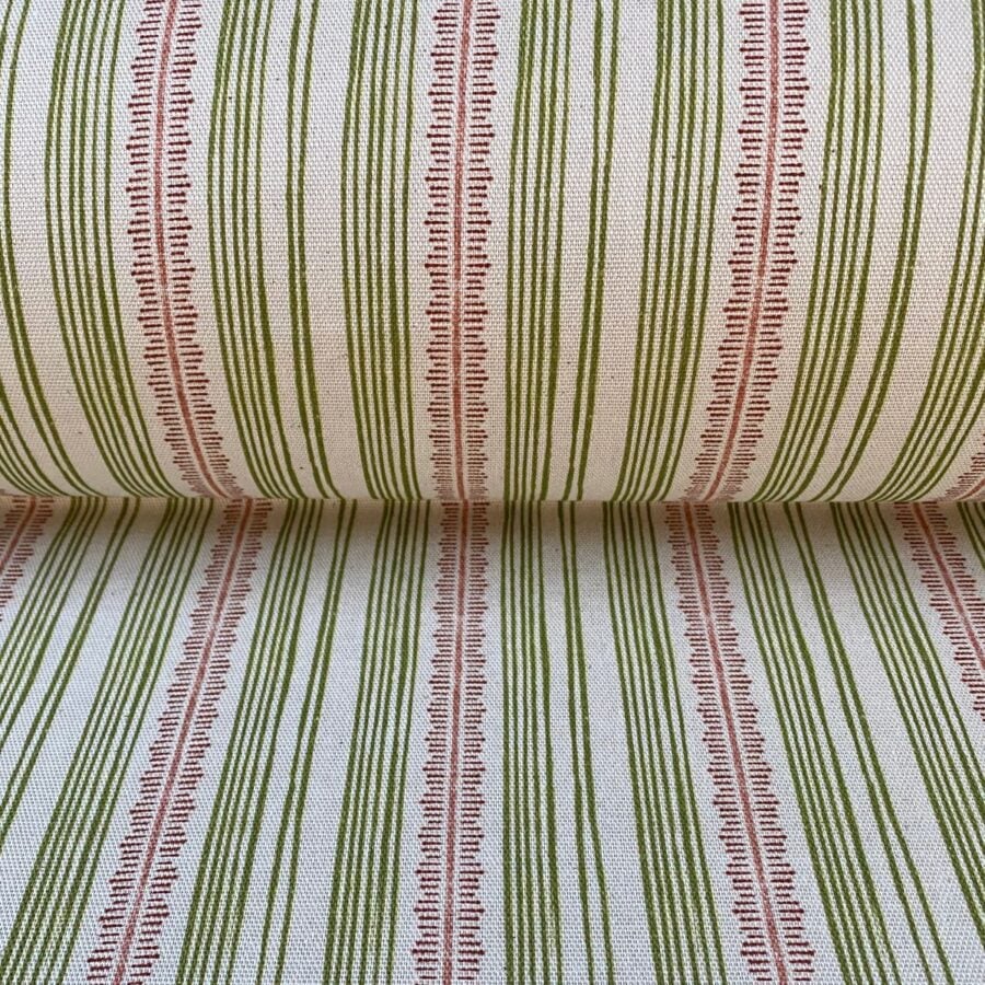 Feather Stripe Olive & Brick
