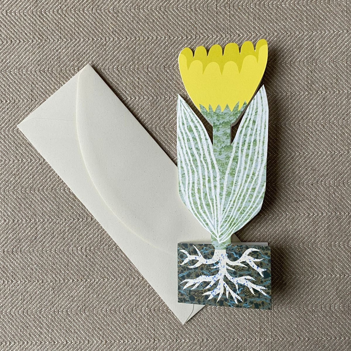 Tall Slim Card - Yellow Tulip - Image 2