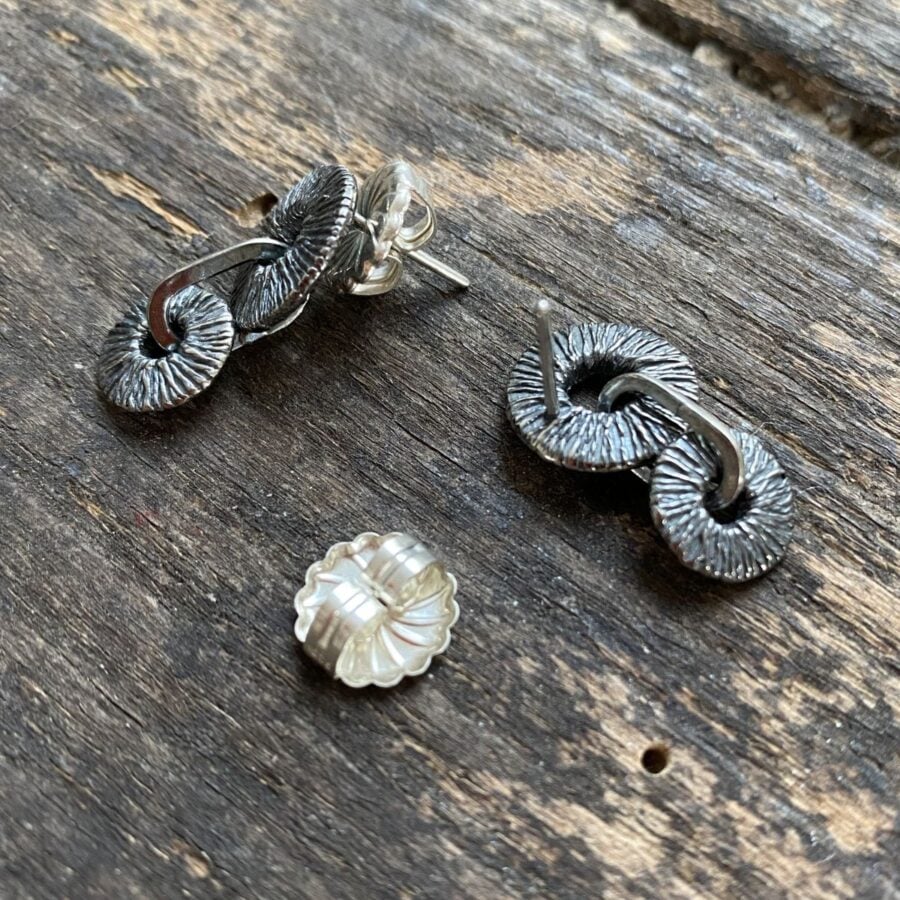 Textured Cog Drop Earrings CDLT 9/22