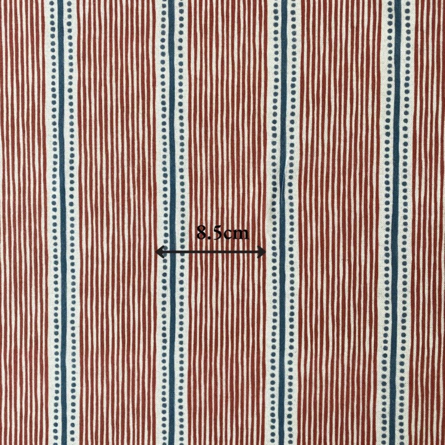 Extra Wide Avebury Stripe Strawberry & Indigo