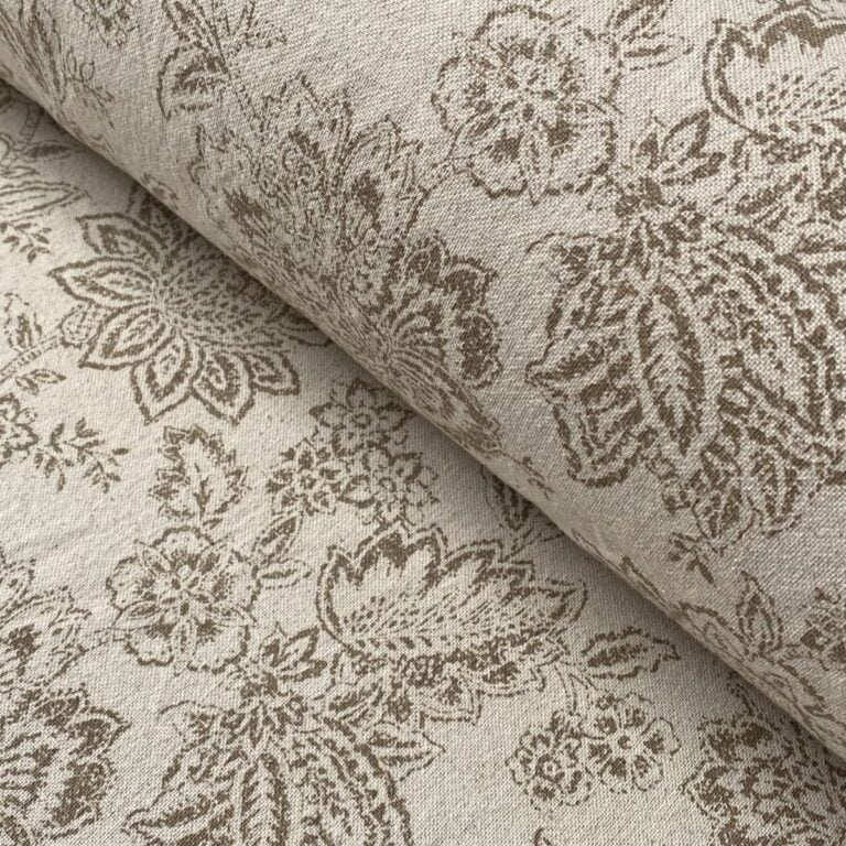 Tree of Life patterned fabric on a slanted roll