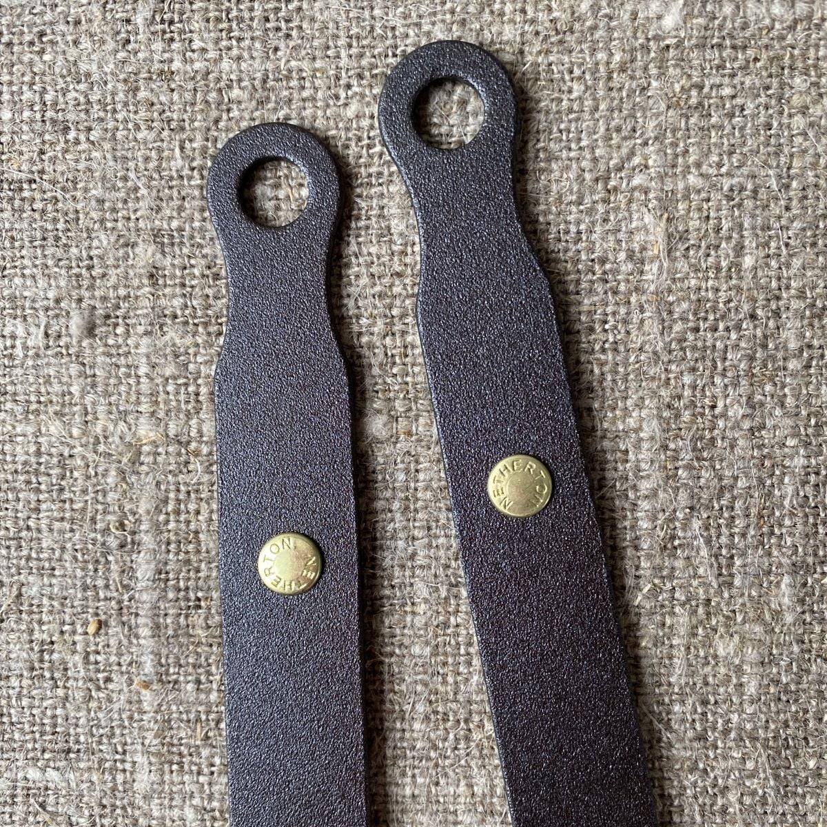 Pair of copper Netherton Foundry copper utensils; ladle and a spatula
