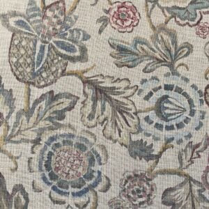 Extra Wide Marwari print linen-mix fabric on a roll