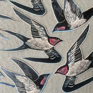 Angela Harding garland of paper swallows