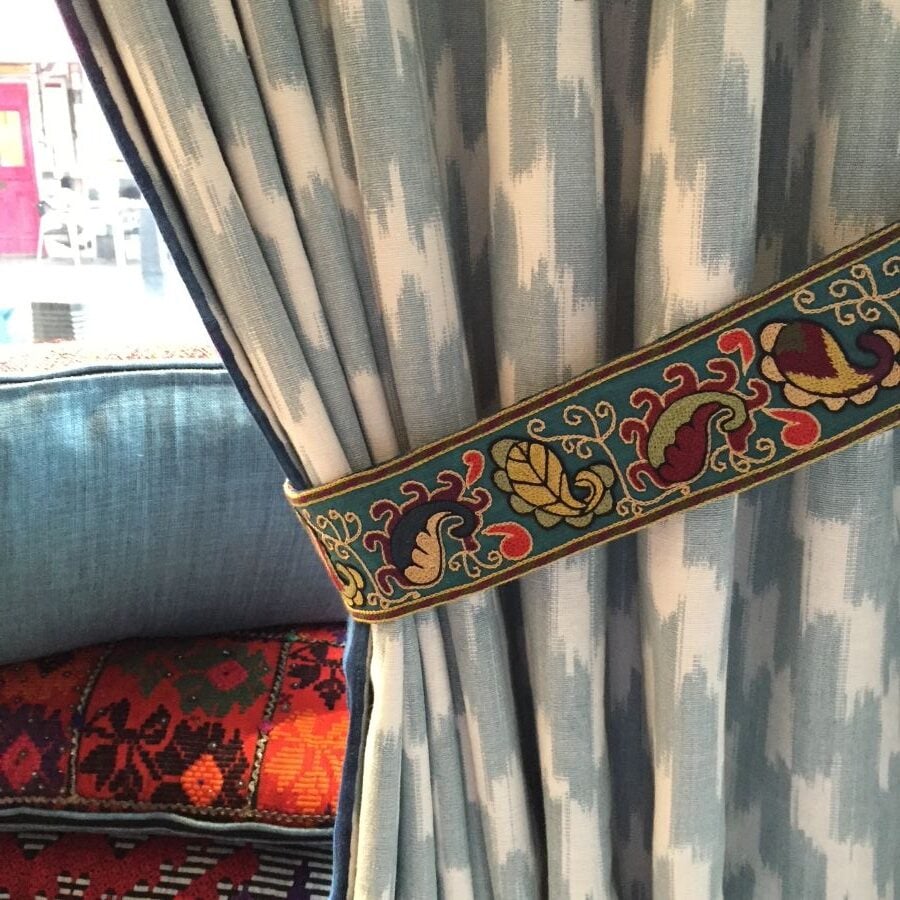 What’s the best way to hang curtains at a bay window?