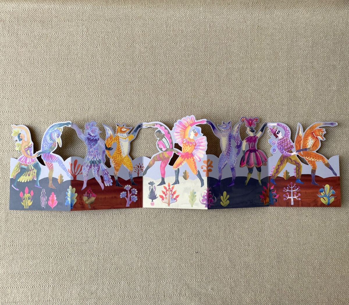 Sarah Young Carnival Dancers Folding Card