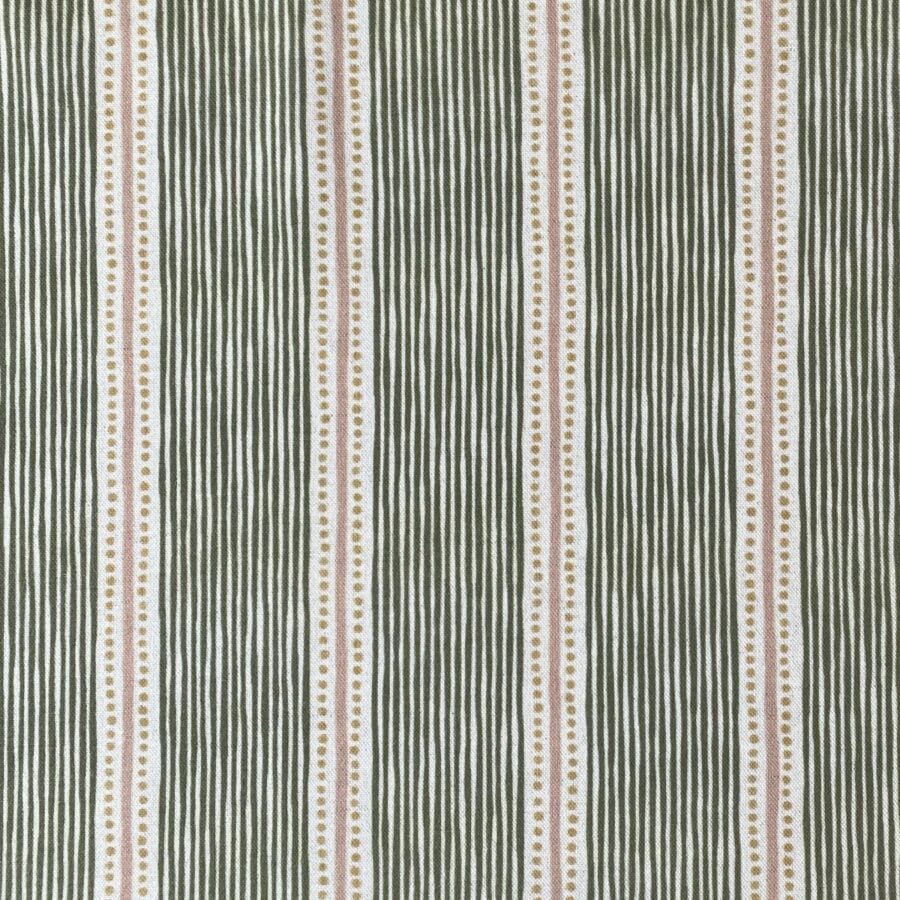 Extra Wide Avebury Stripe fabric Leaf