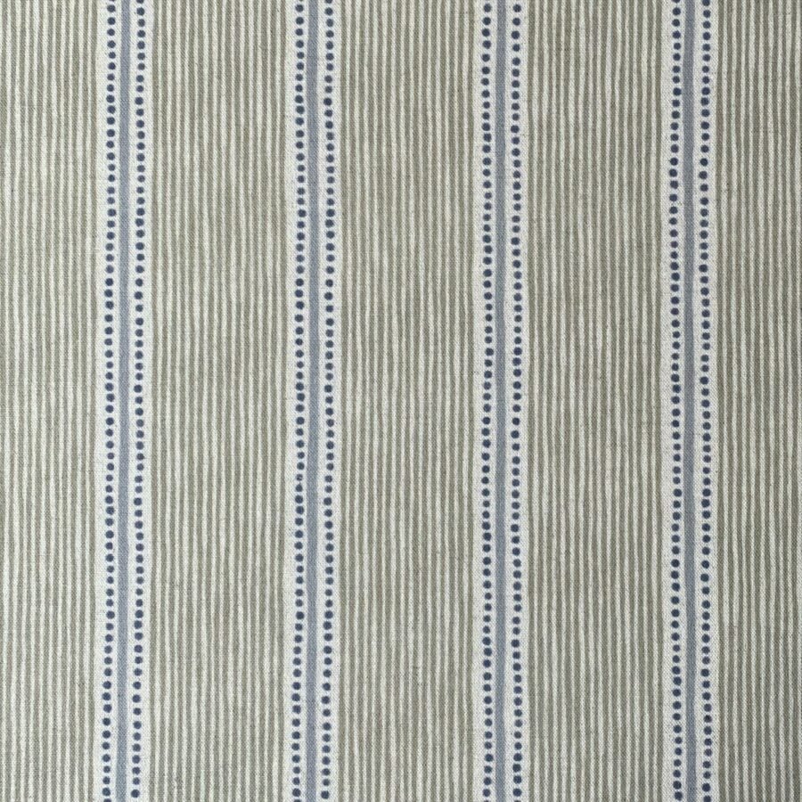 Extra Wide Avebury Stripe Fabric Sage & Indigo