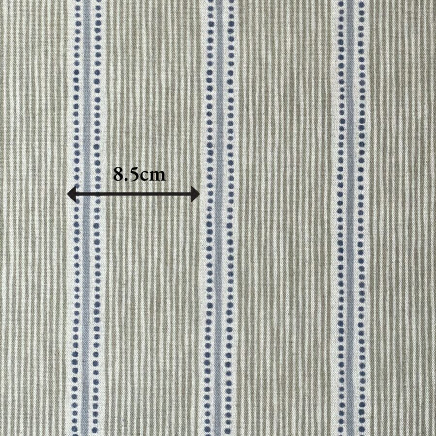 Extra Wide Avebury Stripe Fabric Sage & Indigo