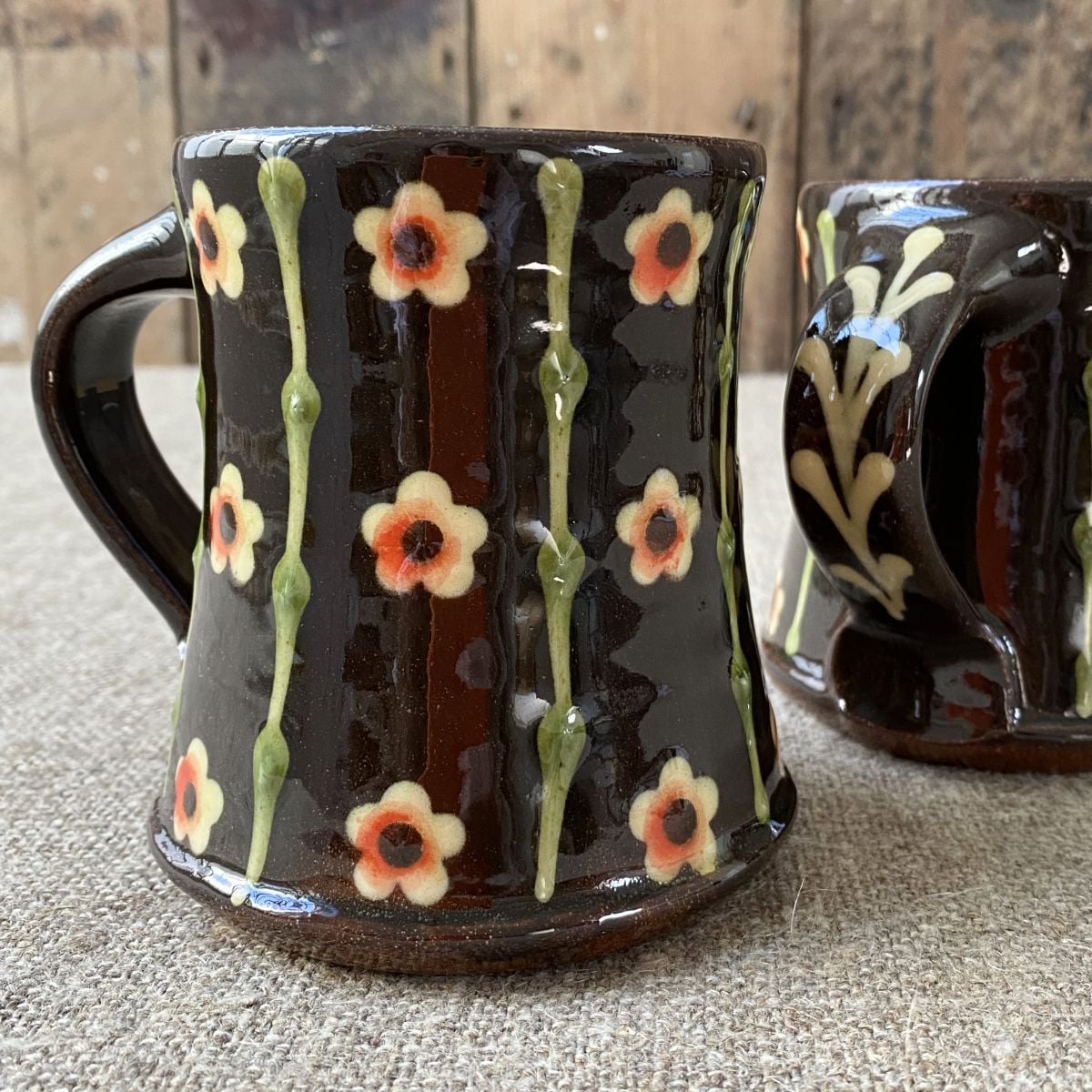 Paul Young Slipware Mug Black PYMBL - Image 3