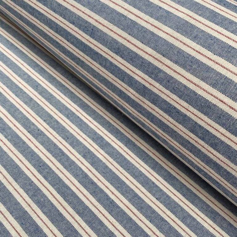 Extra Wide Striped Ticking Fabric Trophy Design