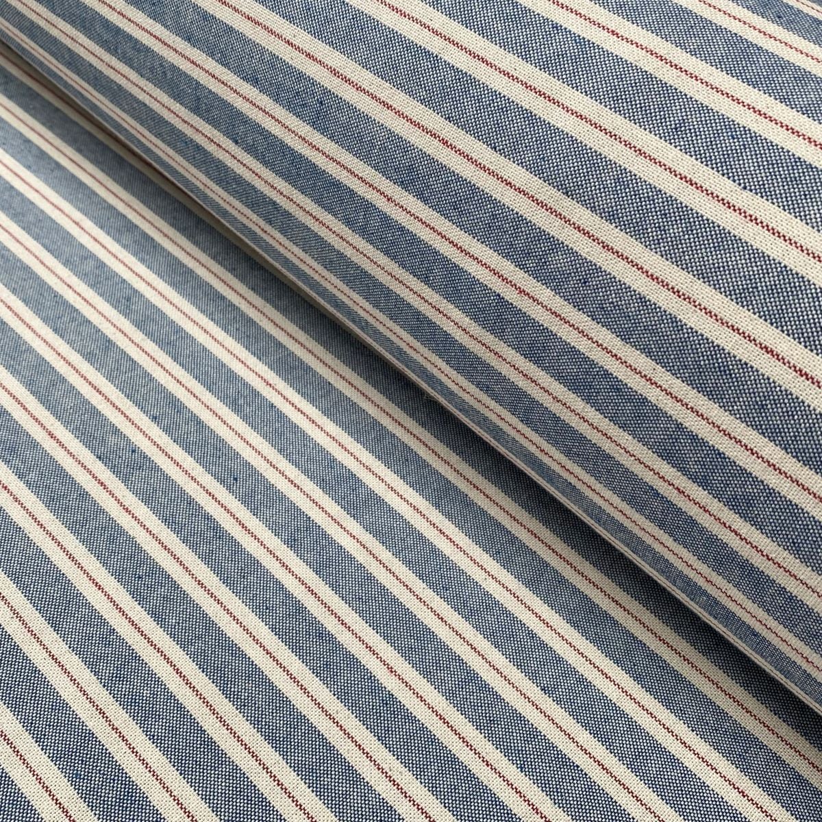 Extra Wide Striped Ticking Fabric Trophy Design