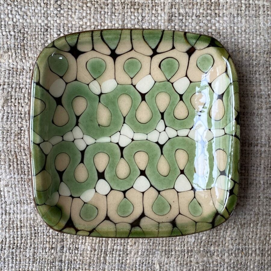 Patia Davis Biscuit Plate - Green PABP