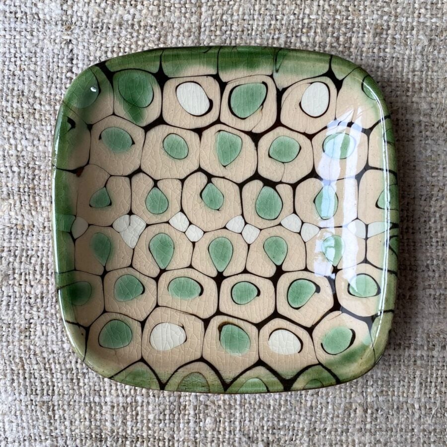 Patia Davis Biscuit Plate - Green PABP