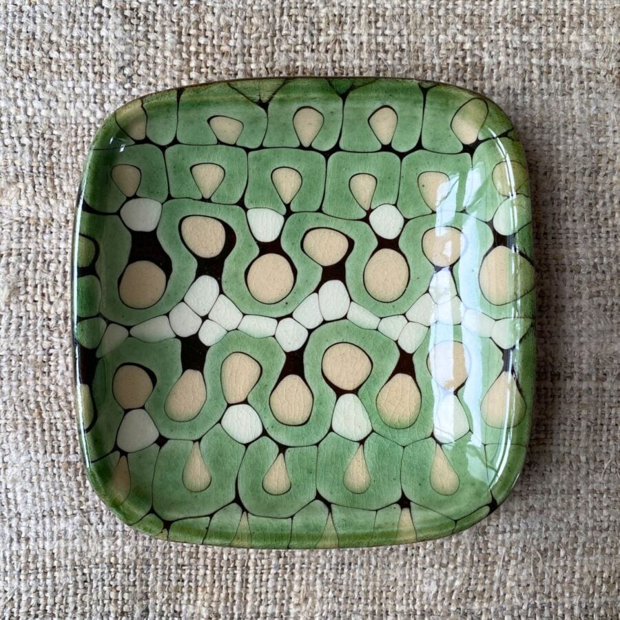 Patia Davis Biscuit Plate - Green PABP