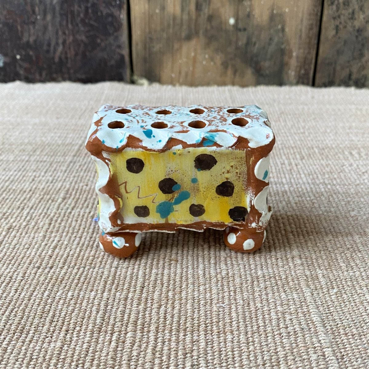 Sarah Monk Teeny Ceramic Flower Brick - Image 3
