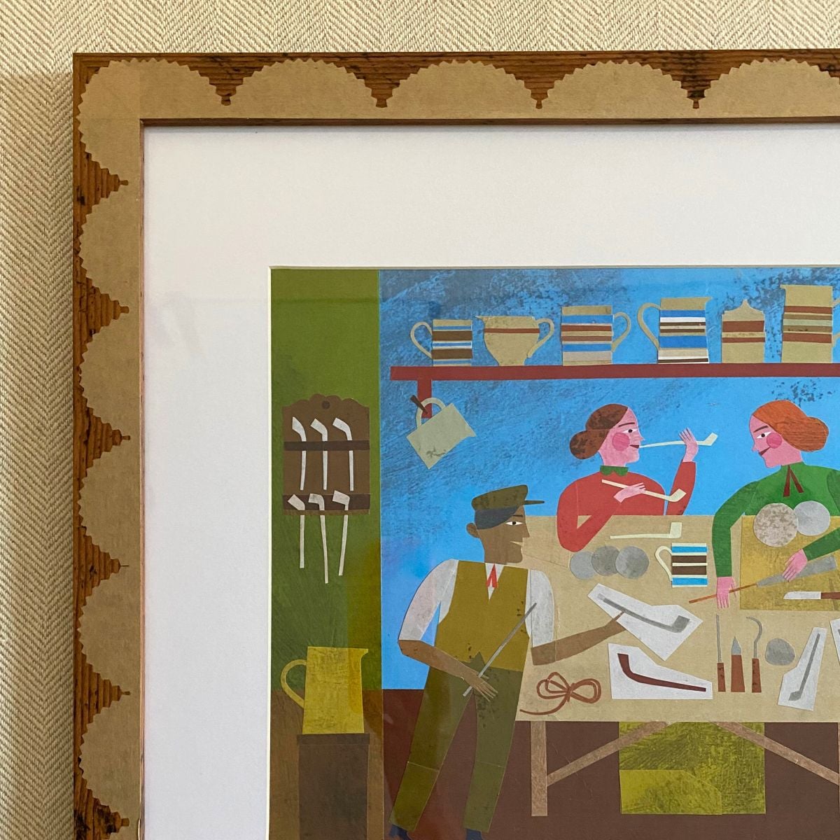 Marion Elliot Papercut Collage - At the Clay Pipe Factory - Image 3