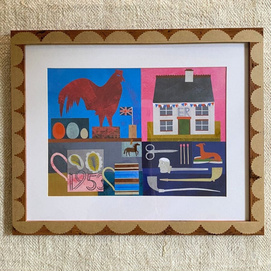 Marion Elliot original papercut collage